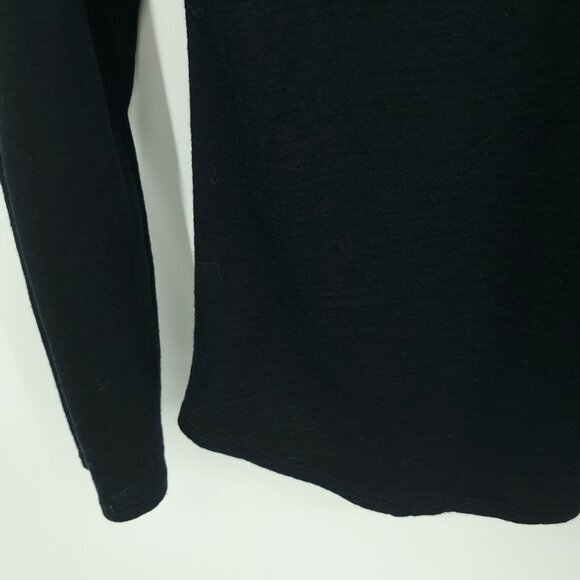 Seg'ments 100% Merino Wool Crew Neck Long Sleeve Base Layer Top M Black - Picture 7 of 14